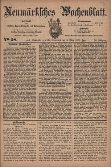 Neum&auml;rksches Wochenblatt : Zeitschrift f&uuml;r Politik, Tages-Ereignisse und Unterhaltung, 1875, Jg. 56, Nr. 28