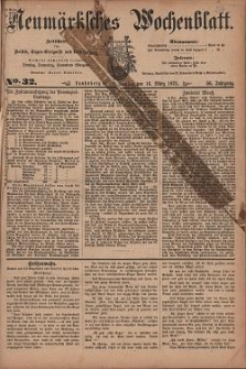 Neum&auml;rksches Wochenblatt : Zeitschrift f&uuml;r Politik, Tages-Ereignisse und Unterhaltung, 1875, Jg. 56, Nr. 32