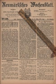 Neum&auml;rksches Wochenblatt : Zeitschrift f&uuml;r Politik, Tages-Ereignisse und Unterhaltung, 1875, Jg. 56, Nr. 33