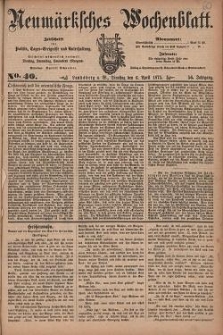 Neum&auml;rksches Wochenblatt : Zeitschrift f&uuml;r Politik, Tages-Ereignisse und Unterhaltung, 1875, Jg. 56, Nr. 40