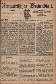 Neum&auml;rksches Wochenblatt : Zeitschrift f&uuml;r Politik, Tages-Ereignisse und Unterhaltung, 1875, Jg. 56, Nr. 59