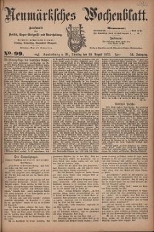 Neum&auml;rksches Wochenblatt : Zeitschrift f&uuml;r Politik, Tages-Ereignisse und Unterhaltung, 1875, Jg. 56, Nr. 99