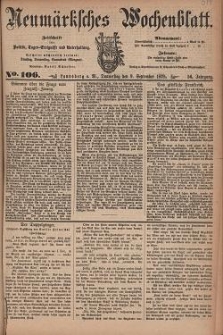Neum&auml;rksches Wochenblatt : Zeitschrift f&uuml;r Politik, Tages-Ereignisse und Unterhaltung, 1875, Jg. 56, Nr. 106