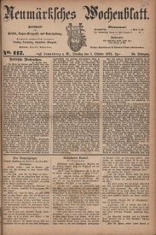 Neum&auml;rksches Wochenblatt : Zeitschrift f&uuml;r Politik, Tages-Ereignisse und Unterhaltung, 1875, Jg. 56, Nr. 117