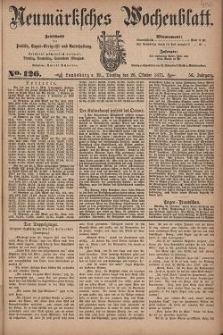 Neum&auml;rksches Wochenblatt : Zeitschrift f&uuml;r Politik, Tages-Ereignisse und Unterhaltung, 1875, Jg. 56, Nr. 126