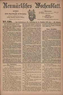 Neum&auml;rksches Wochenblatt : Zeitschrift f&uuml;r Politik, Tages-Ereignisse und Unterhaltung, 1875, Jg. 56, Nr. 136