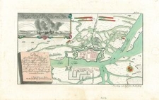 Plan der Stadt und Vestung Cüstrin, nebst der Kayserl Russis. Attaque und Bombardement, unter Commando des General von Fermor, durch welche den 22ten Aug. A. 1758. die ganze Stadt in einen Steinhaufen verwandelt worden