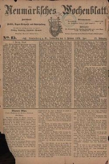 Neum&auml;rksches Wochenblatt : Zeitschrift f&uuml;r Politik, Tages-Ereignisse und Unterhaltung, 1876, Jg. 57, Nr. 15