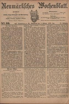Neum&auml;rksches Wochenblatt : Zeitschrift f&uuml;r Politik, Tages-Ereignisse und Unterhaltung, 1876, Jg. 57, Nr. 16