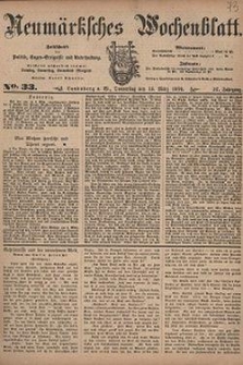 Neum&auml;rksches Wochenblatt : Zeitschrift f&uuml;r Politik, Tages-Ereignisse und Unterhaltung, 1876, Jg. 57, Nr. 33