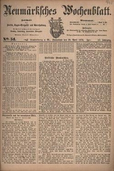 Neum&auml;rksches Wochenblatt : Zeitschrift f&uuml;r Politik, Tages-Ereignisse und Unterhaltung, 1876, Jg. 57, Nr. 51