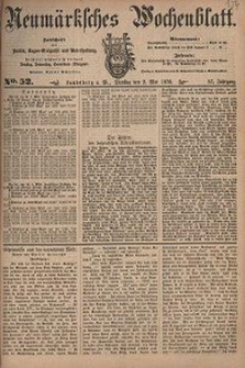 Neum&auml;rksches Wochenblatt : Zeitschrift f&uuml;r Politik, Tages-Ereignisse und Unterhaltung, 1876, Jg. 57, Nr. 52