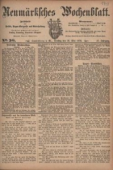 Neum&auml;rksches Wochenblatt : Zeitschrift f&uuml;r Politik, Tages-Ereignisse und Unterhaltung, 1876, Jg. 57, Nr. 58