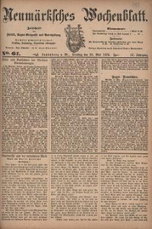 Neum&auml;rksches Wochenblatt : Zeitschrift f&uuml;r Politik, Tages-Ereignisse und Unterhaltung, 1876, Jg. 57, Nr. 61