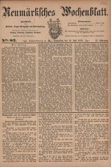 Neum&auml;rksches Wochenblatt : Zeitschrift f&uuml;r Politik, Tages-Ereignisse und Unterhaltung, 1876, Jg. 57, Nr. 82