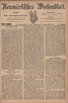 Neum&auml;rksches Wochenblatt : Zeitschrift f&uuml;r Politik, Tages-Ereignisse und Unterhaltung, 1876, Jg. 57, Nr. 102