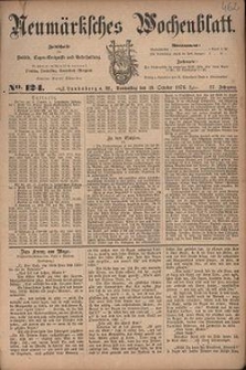 Neum&auml;rksches Wochenblatt : Zeitschrift f&uuml;r Politik, Tages-Ereignisse und Unterhaltung, 1876, Jg. 57, Nr. 124