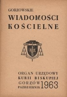 Gorzowskie Wiadomości Kościelne, 1963, R.7, nr 10