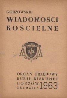 Gorzowskie Wiadomości Kościelne, 1963, R.7, nr 12