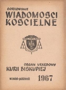 Gorzowskie Wiadomości Kościelne, 1967, R.11, nr 9-10
