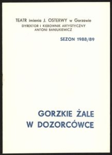 [Program] István Csurka "Gorzkie żale w dozorcówce" : tragikomedia w dwóch aktach