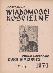 Gorzowskie Wiadomości Kościelne, 1974, R.16, nr 5