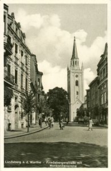 Landsberg a. d. Warthe : Friedebergerstrasse mit Konkordienkirche